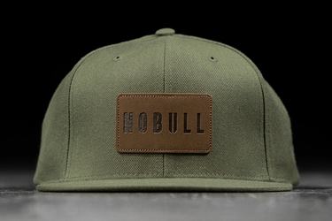 Nobull Flat-Brim Snapback Men's Hats Olive | Australia (OV3247)